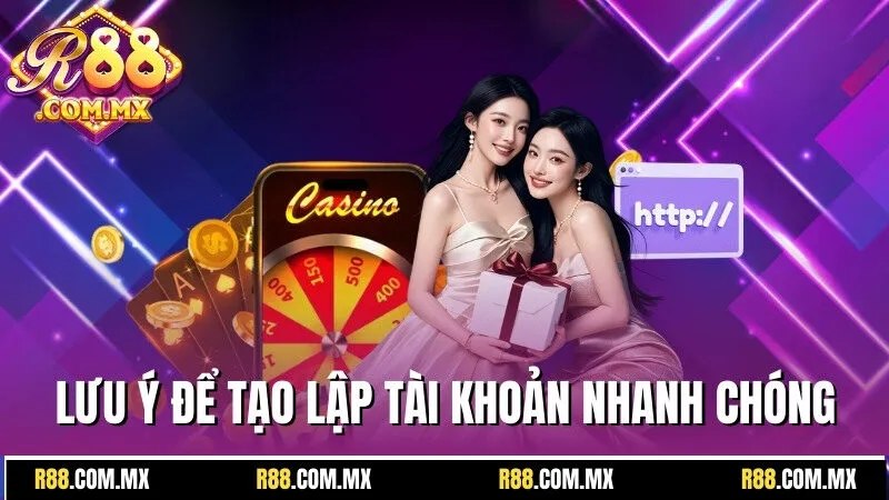Đăng Ký R88 - Thao Tác Ban Đầu Tạo Tài Khoản Thành Viên 2 Một số lưu ý quan trọng để lập tài khoản nhanh chóng